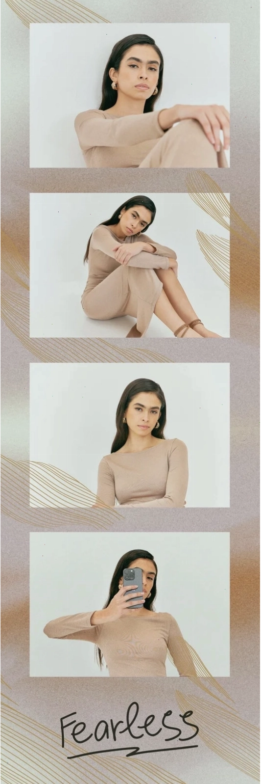 Brown and Beige Aesthetic Gradient Elegant Photo Studio Photostrip