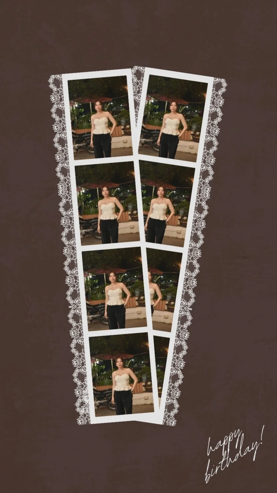 Brown Retro Birthday Photo Booth Instagram Story