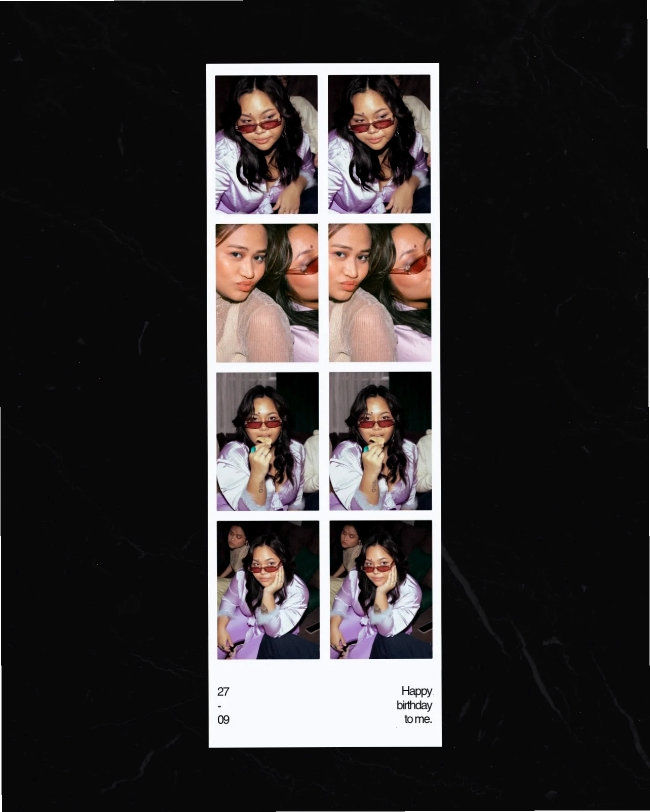 Purple and Beige Playful Birthday Photo Booth Instagram Post
