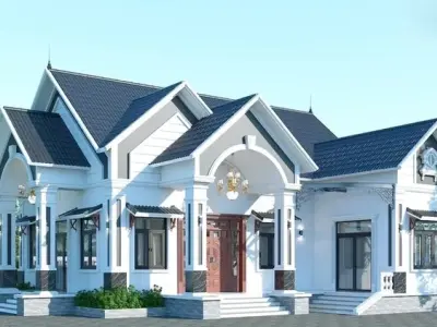 Những ảnh mẫu nhà cấp 4 mái thái ở nông thôn đầy sang trọng