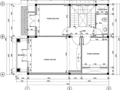 Bản vẽ nhà mái Mansard giải pháp không gian đẹp hiện đại