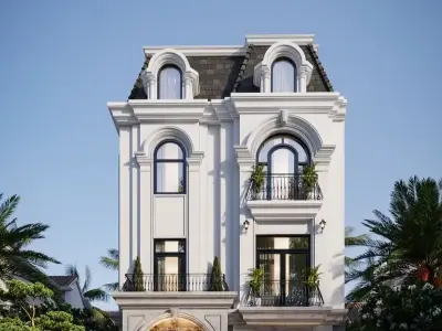 Nhà mái Mansard cổ điển tôn vinh vẻ đẹp sang trọng