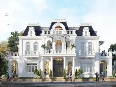 Nhà mái Mansard sang trọng lựa chọn cho giới thượng lưu