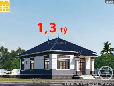 Bản vẽ nhà mái Nhật 1 tầng đẹp độc đáo, chi phí hợp lý