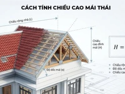 Bí Quyết Tính Chiều Cao Mái Thái Chuẩn Xác và Hợp Phong Thủy 2026