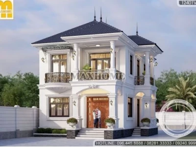 Biệt thự 2 tầng mái Nhật tân cổ điển: Vẻ đẹp sang trọng và tinh tế