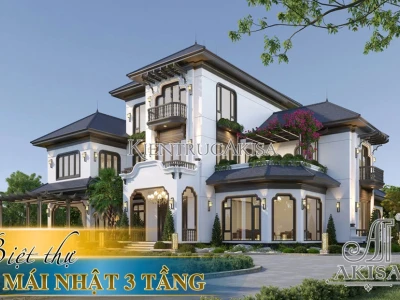 Biệt thự 3 tầng mái nhật hiện đại: Kiến trúc sang trọng và tiện nghi 2026