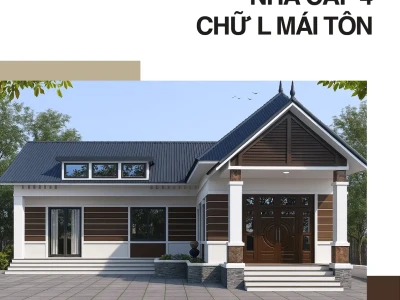 Khám phá mẫu nhà cấpL mái bằng cho không gian nông thôn