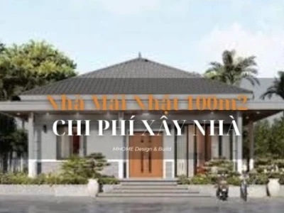Mẫu nhà 2 tầng mái Nhật 100m2: Kiến trúc sang trọng cho gia đình hiện đại