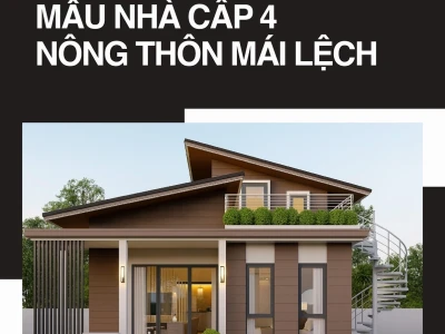 Mẫu nhà cấp 4 mái lệch: Giải pháp kiến trúc độc đáo và tiện nghi cho năm 2026