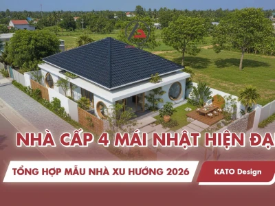 Mẫu Nhà Cấp 4 Mái Nhật Hiện Đại Và Ấn Tượng Cho Năm 2026