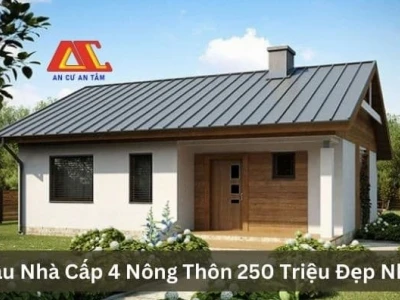 Mẫu nhà cấp 4 nông thôn mái lệch: Kiến trúc độc đáo, tối ưu không gian sống