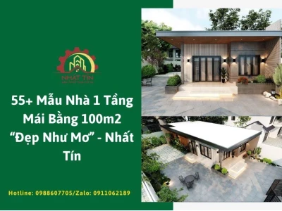 Mẫu nhà vuông 1 tầng mái bằng: Giải pháp kiến trúc hiện đại và tiện nghi 2026
