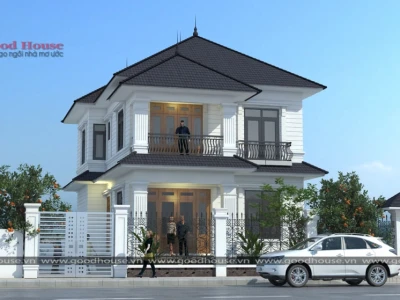 Mẫu Nhà Vuông 2 Tầng Mái Nhật: Xu Hướng Kiến Trúc Hiện Đại 2026