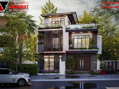 Nhà Mái Bằng 2 Tầng Ở Nông Thôn: Kiến Trúc Hiện Đại và Tiện Nghi